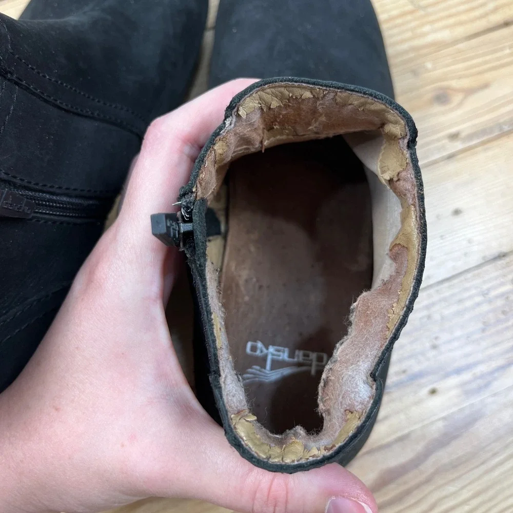 Dansko black suede